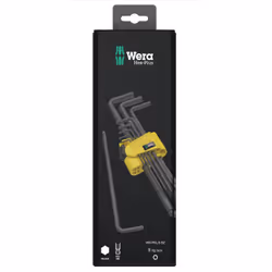 Wera 05133180001, L-shaped hex key set, Imperial, 9 pc(s), 1/4,1/8,3/32,3/16,3/8,5/32,5/64,7/32", 30 mm, 95 mm