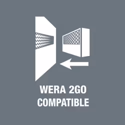 Wera 05671386001 Pouch Empty Kraftform Kompakt for 20-pcs, Silver