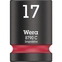 Wera 05004574001 8790 C Impaktor Impact Socket, Red, 17.0 mm