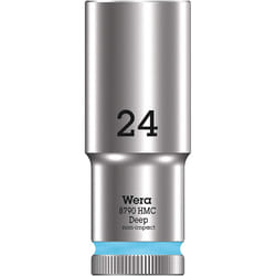 Wera 05004563001 8790 HMC Deep Socket, Cyan, 24.0 mm