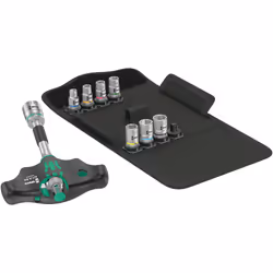 Wera 05023470001, 9 pc(s), Black, Green, Steel, Black, Green, 1/4", 452 g, 15.5 cm