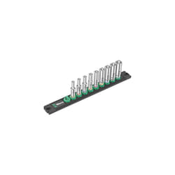 Wera 05005410001 Nut Magnetic Strip A Deep 1 Socket Spanner Insert Set 1/4 Inch Drive 9-Piece