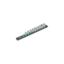 Wera 05005430001 Socket Magnetic Strip B 4 Zyklop Socket Set 3/8 Inch Drive 9-Piece, Black
