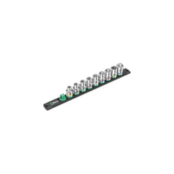 Wera 05005460001 Socket Magnetic Strip C 4 Zyklop Socket Set 1/2 Inch Drive 9-Piece, Black