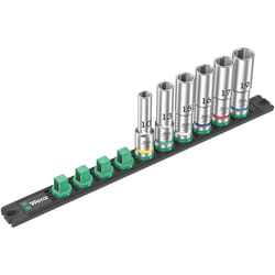 Wera Tools Magnetic Sock Rail C Deep 1 Sock Set 1/2"" drv 6 pcs
