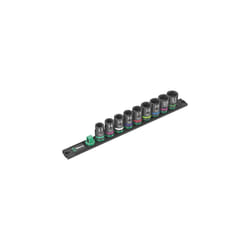 Wera 05005490001 C Impaktor 1 Socket Spanner Insert Set 1/2 Inch Drive 9 Pieces, Black