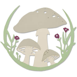 Sizzix Thinlits Die 663420 Mushroom Wreath by Jessica Scott, Multi Colour, One Size