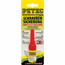 Threadlocker; PETEC; -55°C +150°C 5 red