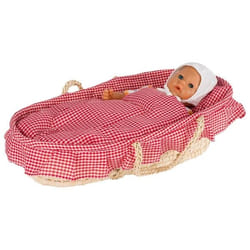 Goki Doll's carry cradle including lining,mattress,pillow,quilt Doll carrycot