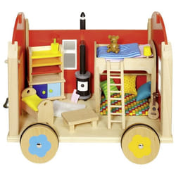 Goki Doll's caravan with accessoires dollhouse