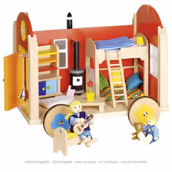 Goki Doll's caravan with accessoires dollhouse
