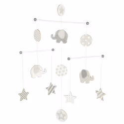 Goki Elephants and stars, Cot, Wood