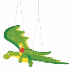 Goki 52932Dragon, swinging animal, Boy/Girl, Wood, Green