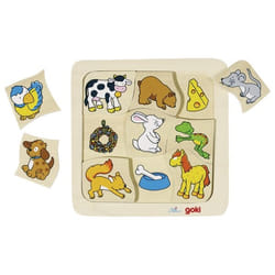 Goki Puzzle, who eats what? motor skills toy