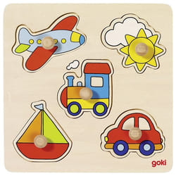 Goki 57547 Shape puzzle 5 pc(s) Vehicles