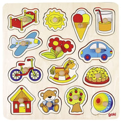 Goki 57576 Shape puzzle 14 pc(s) World