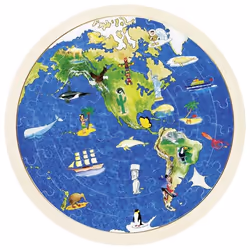 Goki 57666 Frame puzzle 57 pc(s) Maps