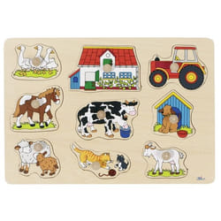 Goki 57908 Shape puzzle 9 pc(s) Farm
