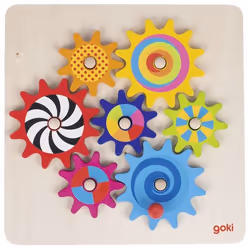 Goki Cogwheel game, Gear set, 3 yr(s), Wood, 8 pc(s), 260 g