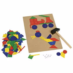 Goki XXL Hammer and nail game, 3 yr(s), Corkwood, Metal, Wood, Multicolour