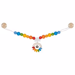 Goki Pram chain rainbow with clips, Stroller, Wood