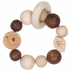 Goki Touch ring elastic elephant, Wood, Wood