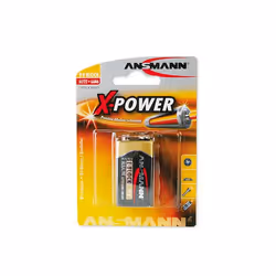 Ansmann 9V-Block, Single-use battery, Alkaline, 9 V, 1 pc(s), Black, 17.5 mm