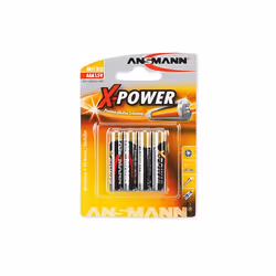 Ansmann Micro / AAA / LR03, Single-use battery, AAA, Alkaline, 1.5 V, 4 pc(s), Black