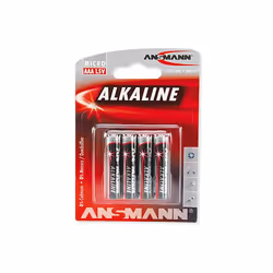 Ansmann 5015553, Single-use battery, Alkaline, 1.5 V, 4 pc(s), Multicolour, 10.5 mm