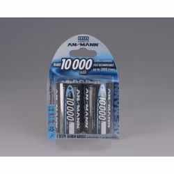 Ansmann 10000 mAh - Mono / D / HR20, D, Nickel-Metal Hydride (NiMH), 1.2 V, 10000 mAh, 33 x 61.5