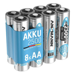 ANSMANN maxE Rechargeable AA Batteries 2500mAh Low Self Discharge NiMH