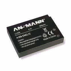 Ansmann A-Nik EN EL 12, 900 mAh, 3.7 V, Lithium-Ion (Li-Ion)