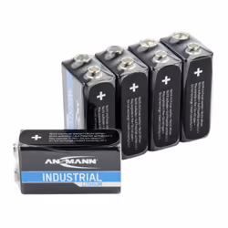 Ansmann 1505-0002, Single-use battery, Lithium, 9 V, 5 pc(s), Black, -40 - 60 °C
