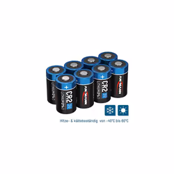 CR2 3 V lithium battery â pack of 8 CR2 batteries suitable for household appliances, measuring devices and much more â disposable battery with 850
