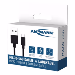 Ansmann 1700-0129 USB cable 1 m USB A Micro-USB B Black - Additional view 5