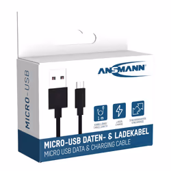Ansmann 1700-0129 USB cable 1 m USB A Micro-USB B Black - Additional view 6