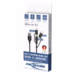 Ansmann Cable-USB-to-3in1-120cm-cb