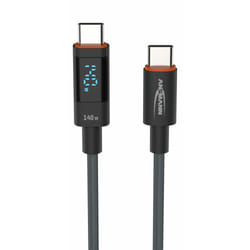 Ansmann 1700-0176 USB cable USB 2.0 1.2 m USB C Anthracite