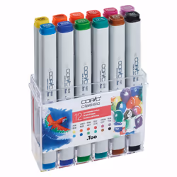Copic Classic Bright Colours set, 12 pcs