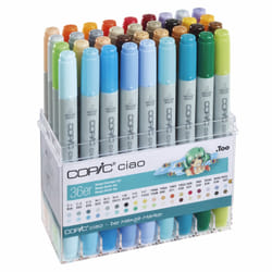 Copic 22075715 marker 36 pc(s) Brush tip Aqua, Beige, Black, Blue, Green, Grey, Lavender, Mauve, Ochre, Orange, Pink, Red, Yellow