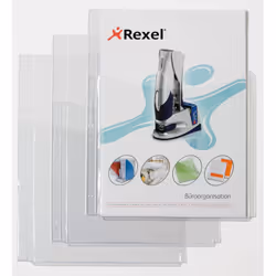 Rexel Extra Capacity Pockets with Front Sleeve, 210 x 297 mm (A4), Transparent, Polyvinyl chloride, 0.18 mm, 220 mm, 318 mm