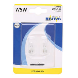 NARVA 171774000 Light Bulbs 12 5 W5W AUDI: A3 Sportback, A3 Hatchback, A5 B8 Sportback, VOLKSWAGEN: Polo V Hatchback, Crafter 30-35 Minibus