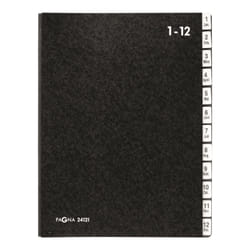 Pagna 24121-04 divider book Black Hardboard, Polypropylene (PP) A4