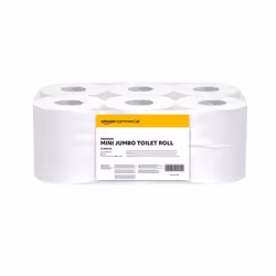 Mini Jumbo Toilet Roll, 2-ply Premium, Unscented, 12 Rolls (1 pack), 557 Sheets per Roll, 6684 Count, Sheet Size: 30.5 cm x 9 ...