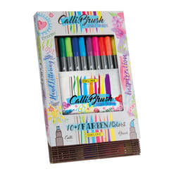 ONLINE Schreibgeräte Calli.Brush calligraphy pen Black, Blue, Brown, Green, Light Blue, Light Green, Orange, Pink, Purple, Red, Yellow 11 pc(s)