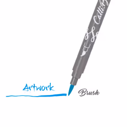 ONLINE Schreibgeräte Calli.Brush calligraphy pen Black, Blue, Brown, Green, Light Blue, Light Green, Orange, Pink, Purple, Red, Yellow 11 pc(s)