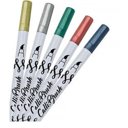 ONLINE Schreibgeräte Calli marker 5 pc(s) Brush tip Blue, Gold, Green, Red, Silver