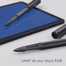 LAMY AL-star black EMR Stylus digital writing instrument in black made of aluminum, matt black anodized - digital input pen for tablets, smartphones