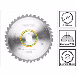 Festool 500124 Universal Saw Blade 216x2,3x30 W36, Multi-Colour
