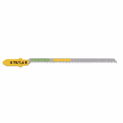 204267 Jigsaw Blade 5-Pieces, 1.4 mm Tooth Pitch, 75 mm Tooth Length